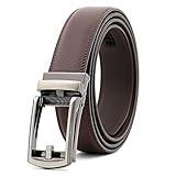 Men’s Comfort Genuine Leather Ratchet Belt, One Belt Fit Most to 46