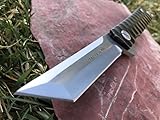 TacticalGearz TG Rogue, Black Titanium (TiN) Stainless Steel EDC Folding Knife w/Sheath! Polished D2 Steel Blade! Ball Bearing Piviot System!