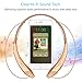 Bluetooth Headphones Rymemo Newest Design Wireless Headset Music Earphones Stereo Earbuds Sports/running Magnetic Neckband Style Shine Like Diamond Surface for Cellphone, Gold
