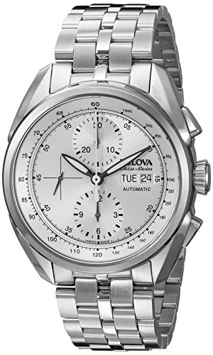 Bulova Accu Swiss Men's 63C120 Mechanical Hand Wind Silver Watch