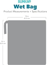 Bumkins Waterproof Wet Bag for Baby Mario Travel Stroller Strap Zip view 7