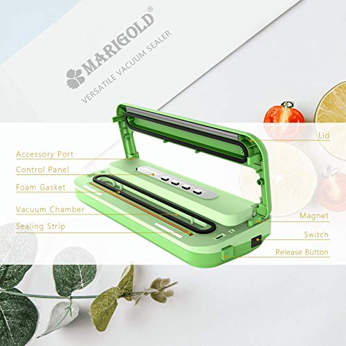 MARIGOLD Food Vacuum Sealer Machine - Food Saver Sealer w/Starter Kit (FVS1701)
