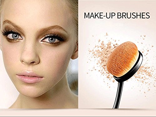 Oneleaf Super Soft 6Pcs Oval Toothbrush Makeup Brushes Set Cream Contour Powder Concealer Foundation Cosmetics Tool - Thumbnail 3