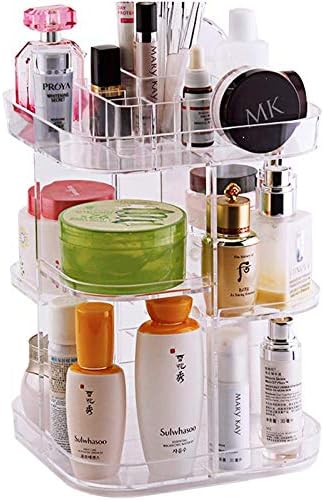 RGTOPONE Thicker Makeup Organiser 360 Degree Rotating Adjustable Costemics Storage Reinforced and Durable Design with Large Capacity,Multifunctional for Vanity,Bathroom,Bedroom,Closet,Kitchen,Office