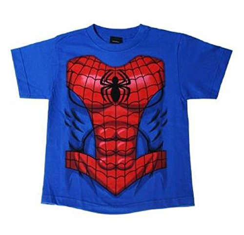 Spiderman Body Costume Boys Shirt (Medium, 8)