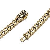 GLD Shop Cuban Necklace - Miami/Micro Style - 2MM/3MM/5MM/6MM/8MM/12MM/19MM Sizes - 16/18/20/22/24/26/28 Inch Lengths - Gold/White Gold (20 Inch, 12MM Miami Cuban, Gold)