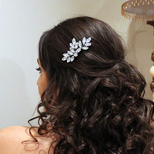 Jakawin Bride Wedding Hair Comb Crystal Bridal Hair Accessories Hair Piece for Women and Girls HC047S