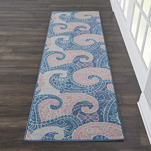 NourisonNourison Jubilant Retro Bohemian Blue Area Rug Runner 2'3" x 7