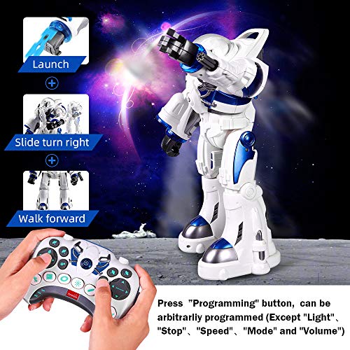 KINGBOT Robot Toy,Spaceman RC Robot Remote Control Robots Toys with Programmable Interactive Walking Singing Dancing for Kids Boys Girls Gifts