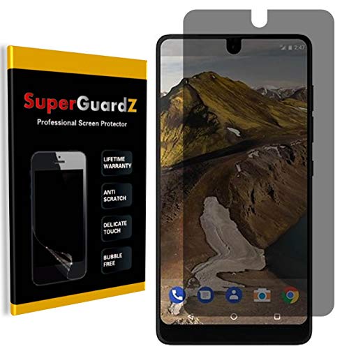 for Essential Phone/Essential PH-1 Screen Protector [Privacy Anti-Spy], SuperGuardZ, Anti-Glare, Anti-Scratch, Anti-Bubble [Lifetime Replacement] + 2 Stylus Pen