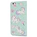 YOKIRIN iPhone 6 Plus Case, iPhone 6S Plus Case, 3D Cute Unicorn Painted Premium PU Leather Flip Wallet TPU Inner Bumper with ID Card Slots Anti-Fade Skin Cover for iPhone 6 Plus, 6S Plus
