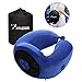 VIKTOR JURGEN Travel Neck Pillow - Memory Foam and Cooling Gel Pillows with Neck and Head Support - U-Shaped Pillow - Great Gift Idea – Perfect for Trips, Office and School Napping (Blue)