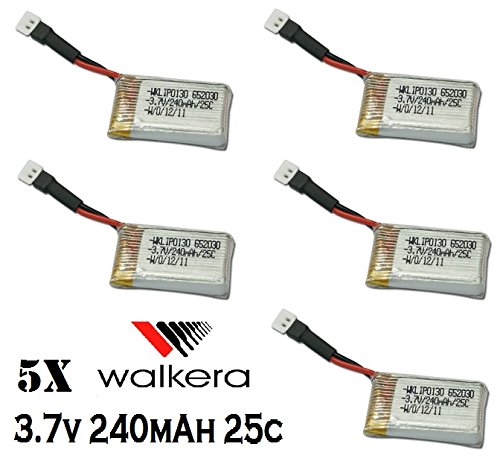5 x Quantity of Holy Stone HS170 Predator 3.7v 240mAh Lipo Battery Rechargeable Power Pack - FAST FREE SHIPPING FROM Orlando, Florida USA!