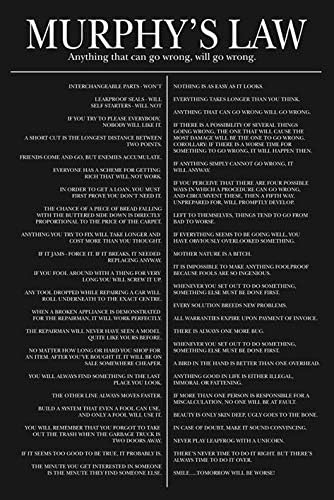 Affiche Murphy S Law Loi De Murphy 61x91 5cm Poster Amazon Fr Cuisine Maison