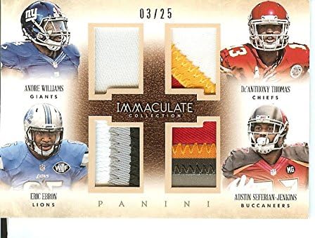 Football NFL 2014 Immaculate Collection Quads Prime #11 Andre Williams/Austin Seferian-Jenkins/De'Anthony Thomas/Eric Ebron 3/25