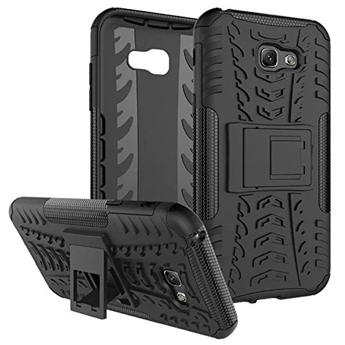 Capa AntiChoque para Galaxy A7 2017, SKUDO Armadura 2x1 [Duas Camadas][TPU + PC][Kickstand], Samsung Galaxy A7 2017 (A720) - Preta