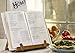 Premium Bamboo Cookbook Holder For Recipe Books&Tablets–Stylish, Safe&Convenient iPad Kitchen Stand For Easy Cooking-Premium Bamboo Wood-Watch Your Favorite Videos Read Recipes While Cooking