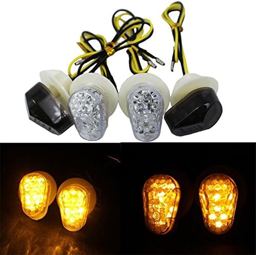 Gulin 15 Amber LED Flush Mount Smoke Turn Signal Light Universal For Motorcycle Sport Street Racing Bike