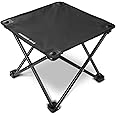 Forbidden Road Camping Stool Portable Footrest for Hiking Fishing Backpacking Beach Travel - Capacity 220lbs (Black, 14.17 * 11.8 inch)