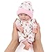 Kaydora 10 inch Full Silicone Reborn Baby Lifelike Blonde Hair Girl Dolls with Cradle