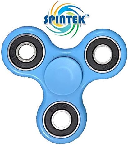 Spintek Fidget Spinner (BLUE) Toy Hand Spinner Best Stress Reducer Boredom Anti Anxiety ADD, ADHD, Autism Adult Children Kids 360 Spinner Helps Focusing Fidget Toys Focus