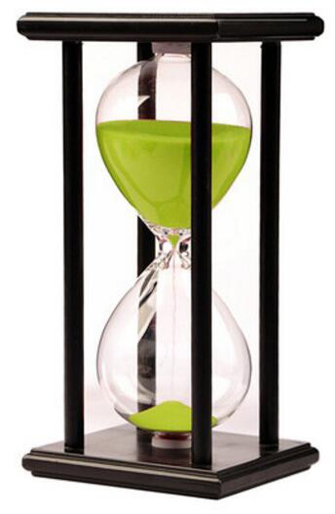 Lodunsyr Sand Timer Clock Hourglass 60 Min Minutes Home Ornament Office Desk Decoration for Living Room Coffee Table School Game 60 Min Wooden Frame Sandglass Green