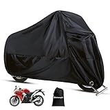 Motorcycle Cover - All Season Waterproof Outdoor Protection - Precision Fit for Tour Bikes, Choppers and Cruisers - Eleloveph Protect Against Dust,Rain,Snow and Sun (XXL-96