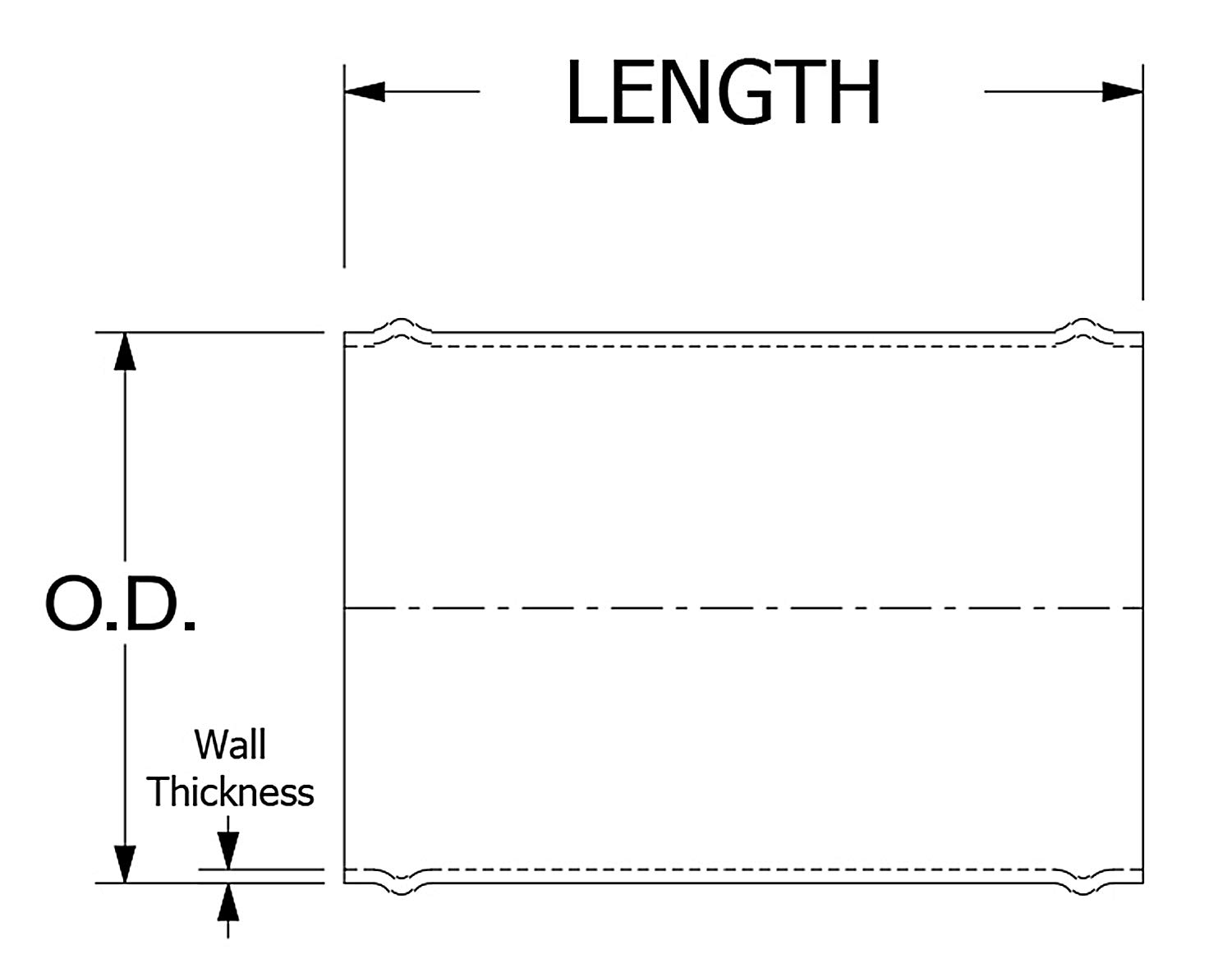 Gauge Sets 6 Length 0.065 Wall Thickness 1.5 OD 16 Gauge HPS AJ600150