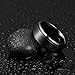 THREE KEYS JEWELRY Mens 8mm Black Titanium Zirconium Wedding Band Textured Brushed Flat Comfort Fit Ring