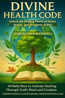 Livro DIVINE HEALTH CODE - 40 Daily Keys to Activate Healing Through God's Word and Creation Unlock the Healing Power of Plants, Prayer, and Prophetic Action PORTUGUESE EDITION (Edição em português)