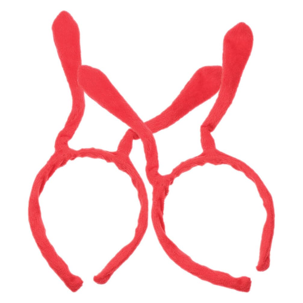 Beaupretty Hair Topper Headband 2pcs Antenna Headband Antenna Hair Butterfly band Bee Headpiece for Halloween Party Red Accessories Halloween