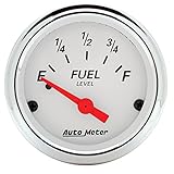 Auto Meter 1315 Arctic White Fuel Level Gauge