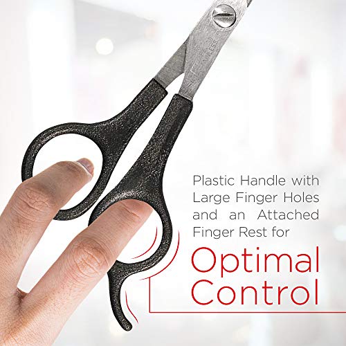 Titania Hair Scissors with Plastic Handles- Sturdy Lasting Sharpness, Rust Proof Shears - Ergonomically Designed Lightweight with Accuracy and Precision Cutting