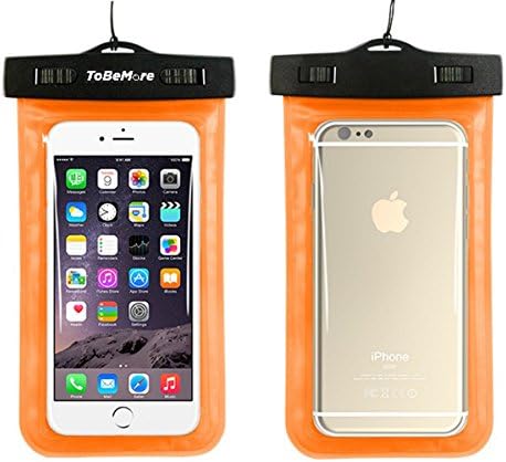 UNIVERSAL WATERPROOF CELLPHONE CASE, DRY BAG, UNDERWATER CASE FOR DEVICES UP TO 5.8" DIAGONAL. (orange)