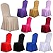 1 x Soulfeel Long Stretch Spandex Dining Chair Cover Protectors, Super Fit Banquet Chair Seat Slipcovers for Hotel and Wedding Ceremony, Removable & Washable (Black)