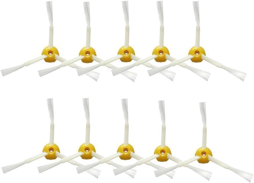 Wholey 10 Pack side brushes 3 armed For irobot Roomba 800 900 series 870 880 980 Robotic Vacuum Parts (10pcs 3 armed side Brushs)