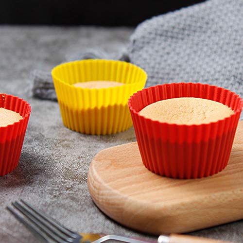 SUBANG 45 Pieces Reusable Silicone Baking Cups Cupcake Liners for Weddings,Birthdays,Baby Showers,9 Colors - Thumbnail 6