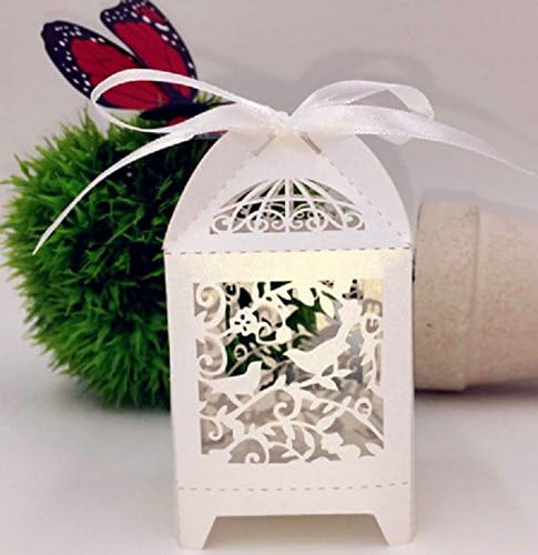 50 pcs/pack Birdcage Wedding Favor Box, Love Birds Candy Box Souvenirs, Gifts