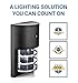 Hyperikon LED Porch Sconce Light 6W, Black Modern Wall Mount with Photocell, 500 Lumen, 4000K (Daylight Glow), IP65 Waterproof Outdoor Wall Light Dusk-to-Dawn