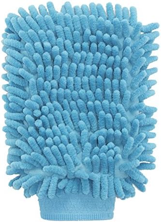 Chenille Wash &amp; Dust Microfiber Mitt - Premium Scratch-free Used for Car, Home, Electronics, Windows - Aqua