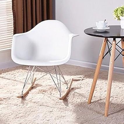 Amazon Com Ghp White Plastic Beech Wood Rocker Runner