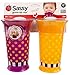 Sassy 2 Count Grow Up Cup, Purple/Orange, 9 Ounce