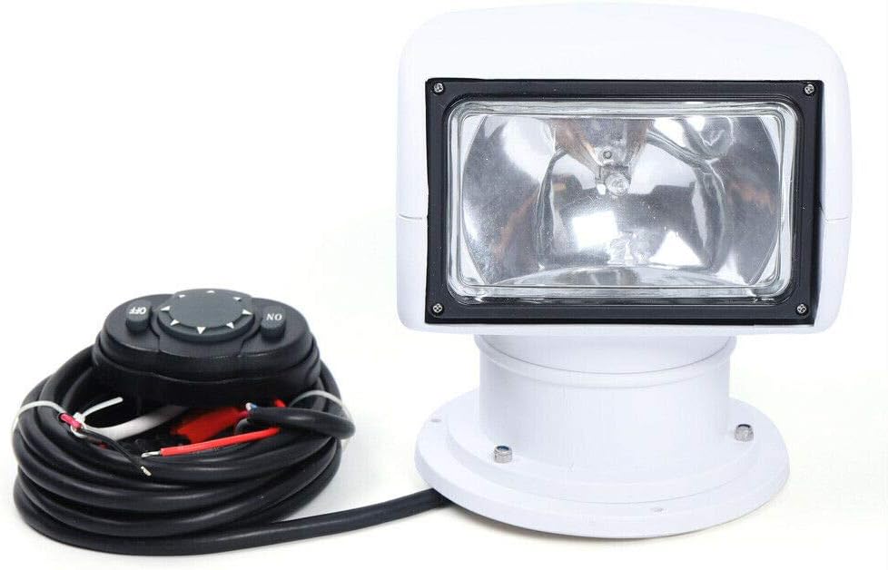 DONNGYZ Searchlight Boat LED Light 100W 2500LM 3200K Marine Boat Remote Control Spotlight Protection Emergency Searchlight 360° Rotating Light(US Stock) : Sports & Outdoors