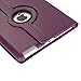 AiSMei Case for 9.7-Inch iPad 5th (2017)/ iPad 6th (2018)/ iPad Air (2015), Rotating Protective Case Cover w/Auto Wake/Sleep Function,Purple