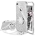 OCYCLONE Cute iPhone 6s Case, Cute iPhone 6 Case, Glitter Luxury Bling Diamond Rhinestone Bumper with Ring Grip Kickstand Protective Thin Girly iPhone 6s Case/iPhone 6 Case for Women Girl - Silver
