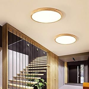 QCSMegy LED16W Log Plafondlamp Nordic Moderne Mode Creatieve Balkon Gangpad Veranda Badkamer Ronde 30 * 30 * 5.5cm…