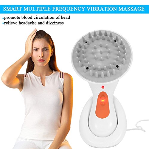 Electric Head Massaging Brush, Waterproof Vibration Hair Scalp Comb for