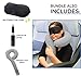 Big Inflatable Travel Pillow SET for Airplanes, Foot Rest, Neck Support, Child's Bed. Soft, Supportive 15x17 Inches. Durable, Just 1 Pound. BONUS Neck Pillow, Air Pump, Eye Shade, Ear Plugs, Carry Bag
