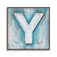 Framed Canvas Wall Art Alphabet Canvas Prints Home Artwork Decoration for Living Room,Bedroom - 16x16 inches