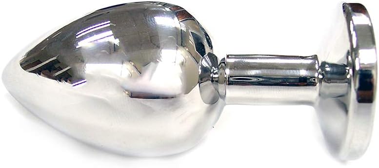 Rouge Large Stainless Steel Anal Butt Plug, Clear - Image 3
